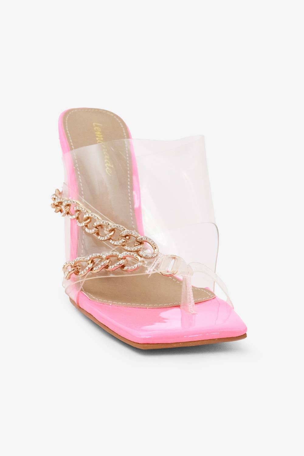 MARMELA - Chunky Fun Heel, Gold Chain Detail, TPU Upper