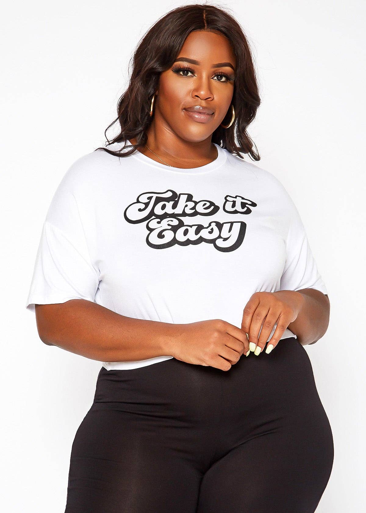 Bellatrix Plus Size Women's Printed Crop Top